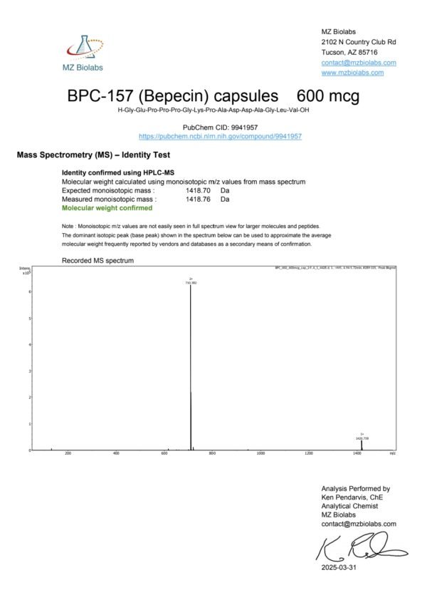 BPC-157 Capsules (500 mcg -60 count) - Image 3